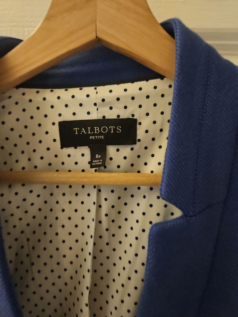 Talbots Blue Notchless Single-Button Blazer - Picture 3 of 3
